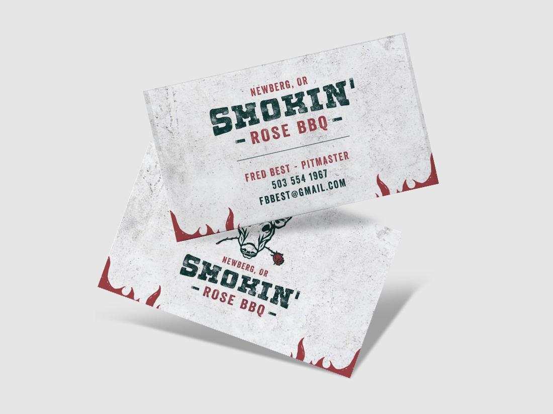 Smokin Rose Business Card